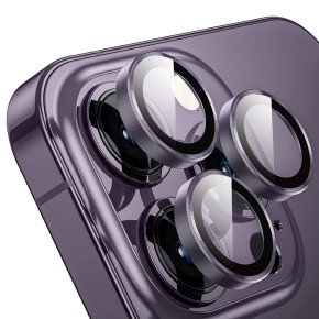 Стъклени рингове за камера за Apple iPhone 14 Pro 6.1 / Apple iPhone 14 Pro Max 6.7 лилав кант 